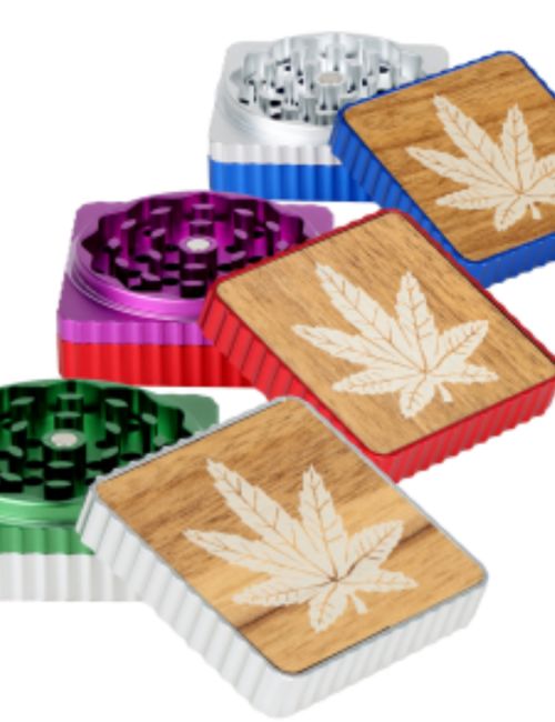 Hemp Leaf Square Grinder 3pc