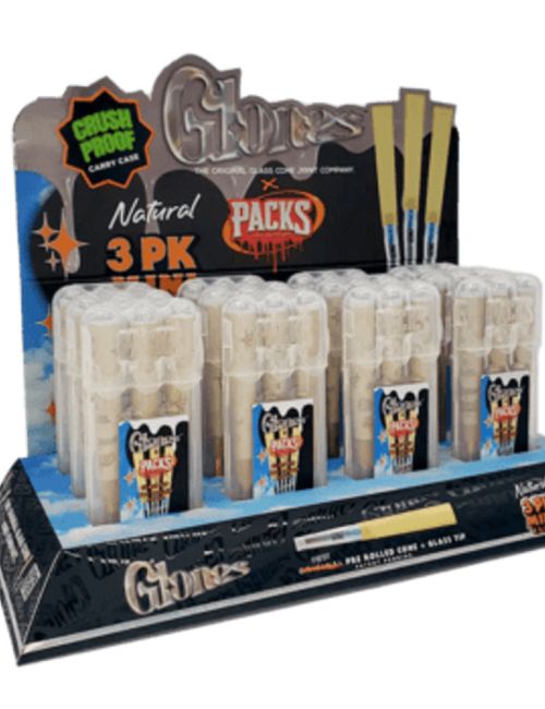 Packs x Glones Glass Tip Cones 1 1/4 3ct