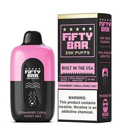 Fifty Bar 20k Strawberry Cereal Donut Milk