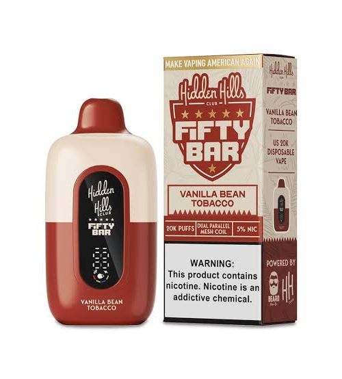 Fifty Bar 20k Vanilla Bean Tobacco 