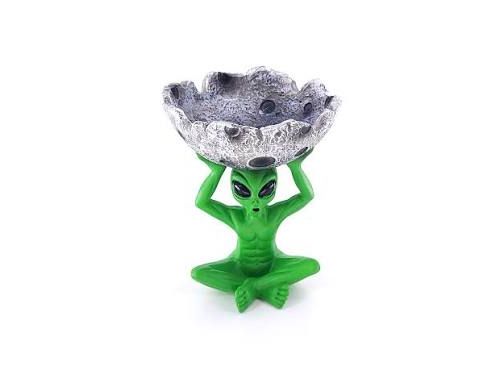 Alien Holding Moon Ashtray