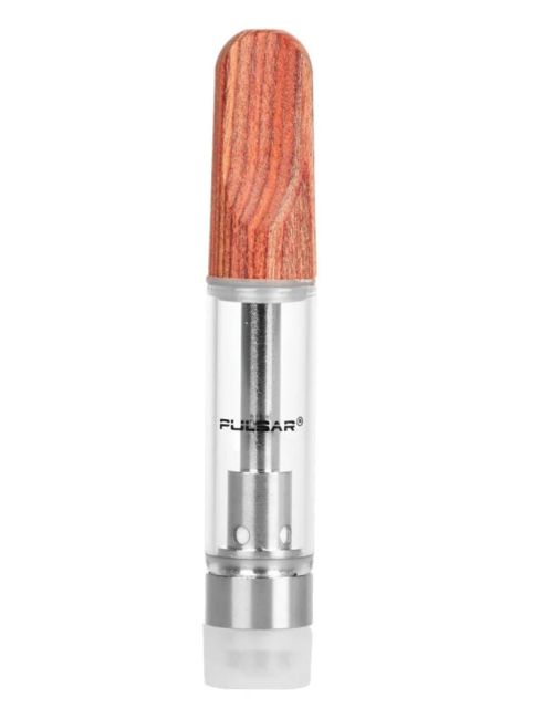 Pulsar Wood Tip Quartz Frit Cartridge Tanks | 1G