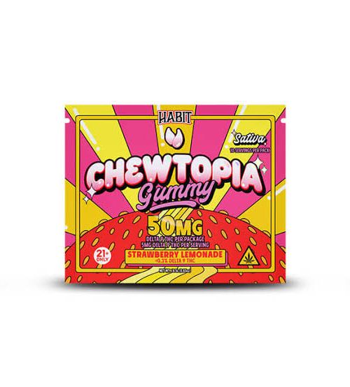 Habit D9 Chewtopia Bar 50mg Strawberry Lemonade
