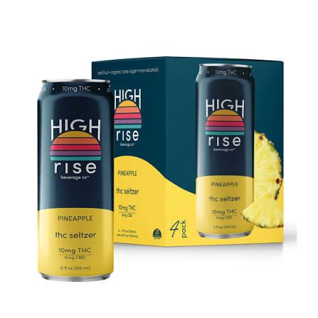 High Rise THC Seltzer 10mg Pineapple