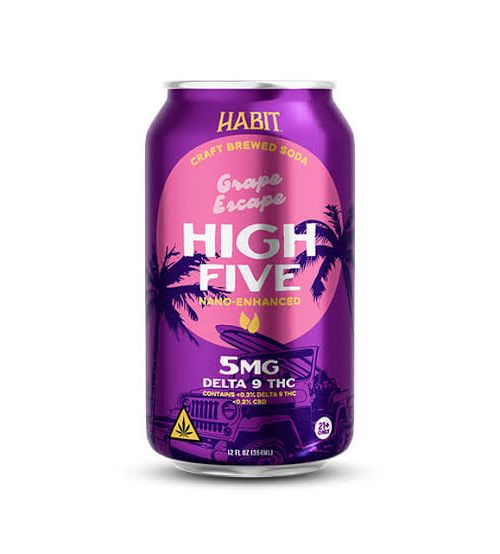 Habit D9 High Five Soda 5mg Grape Escape