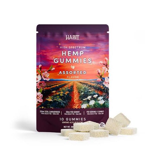 Habit D9 Gummies 200mg Assorted Flavor 10ct