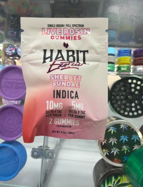 Habit D9 Live Rosin Gummies 10mg Sherbert Sundae 2ct