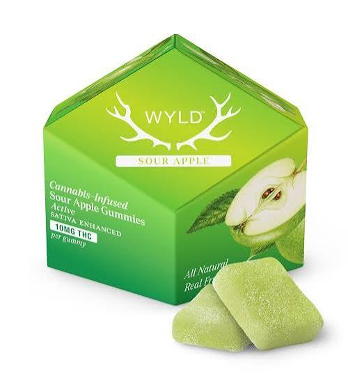WYLD 10mg Active Gummies Sour Apple 10ct