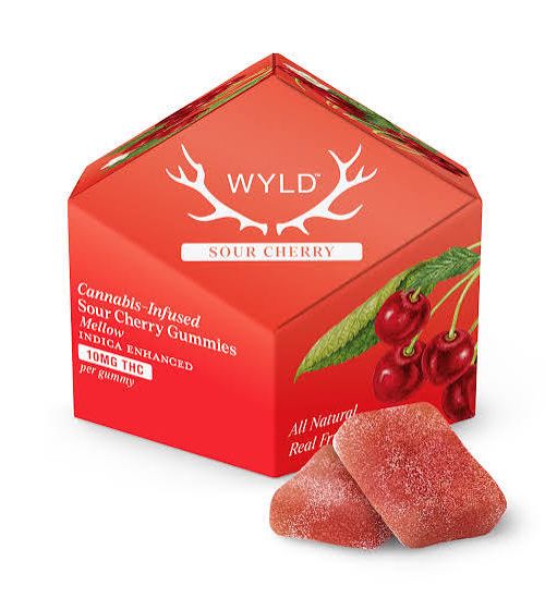 WYLD 10mg Mellow Gummies Sour Cherry 10ct