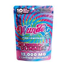 Wunder Mushroom Blue Lotus Gummies Pink Lemonade 10ct