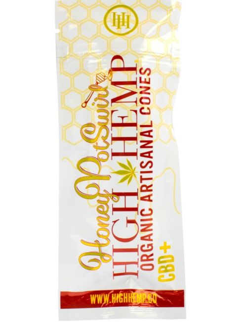 High Hemp Organic Cones Honey Pot Swirl 2pk