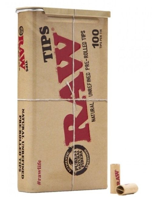 RAW Tips Pre Rolled 100Ct Tin