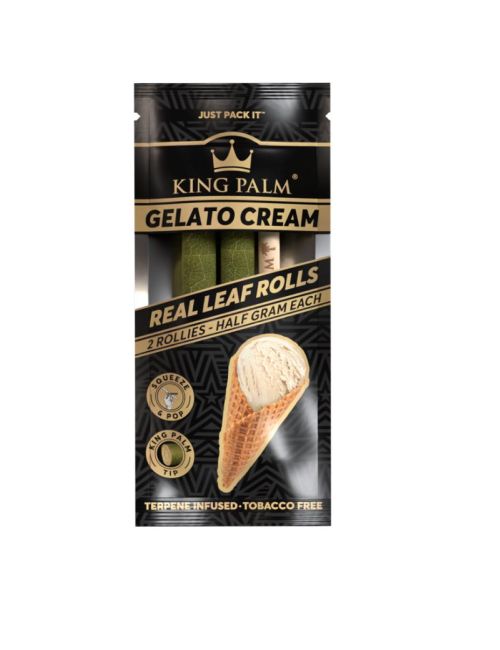King Palm 2 Rollies Half Gram Gelato Cream