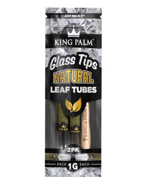 King Palm Glass Tip Natural 1G 2PK