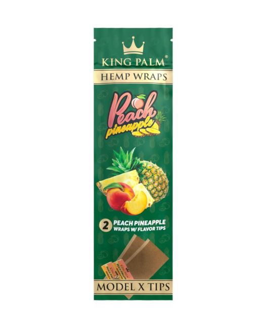King Palm Hemp Wraps Peach Pineapple 2PK