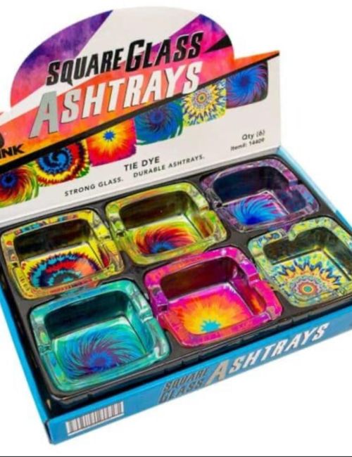 Blink Tie Die Glass Ashtray