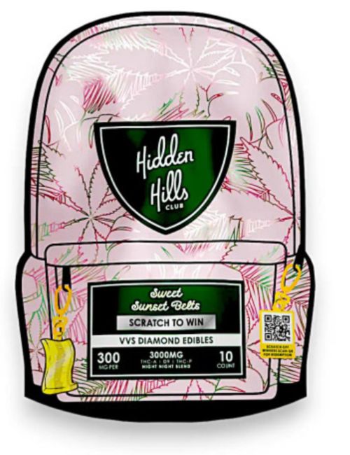 Hidden Hills VVS Diamonds Gummies 3000mg - Sweet Sunset